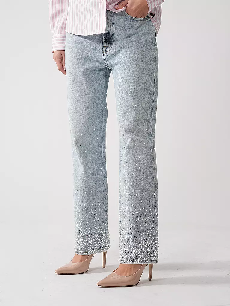 7 FOR ALL MANKIND | Jeans Wide Leg LOGAN STOVEPIPE JUICY | hellblau