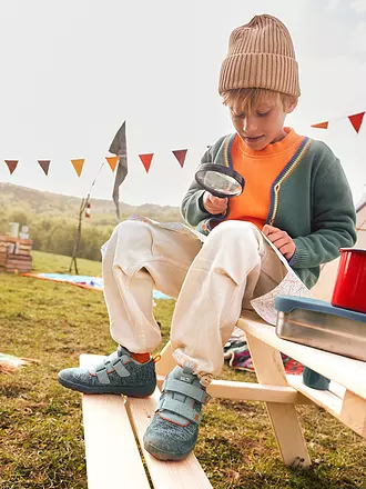 AFFENZAHN | Kinder Barfußschuhe - Übergangsschuh KNIT HAPPY Bär | hellgrün