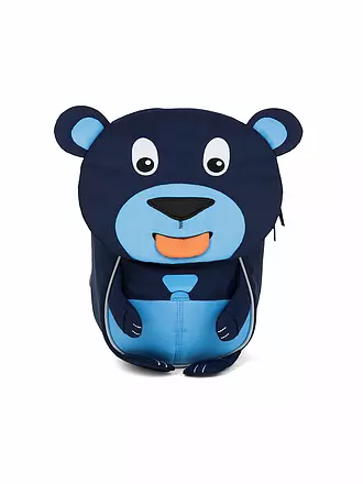 AFFENZAHN | Kinder Rucksack Kleine Freunde Neon - Frosch | dunkelblau