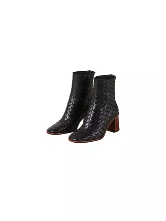 ALOHAS | Stiefelette WEST BRAIDED | schwarz