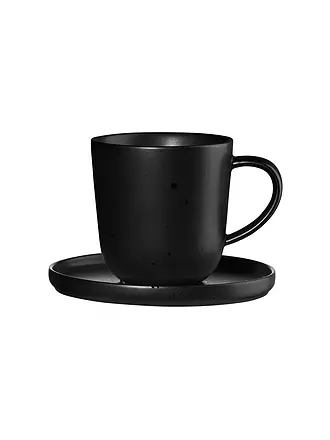 ASA SELECTION | Espressotasse mit Untertasse 0,08l Coppa Kuro/Schwarz | beige