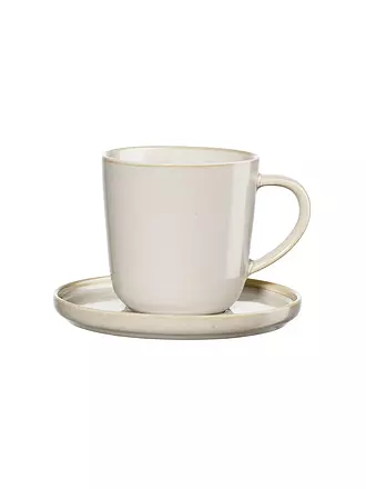 ASA SELECTION | Espressotasse mit Untertasse 0,08l Coppa Kuro/Schwarz | beige