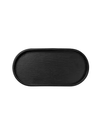 ASA SELECTION | Holztablett oval 35,5x16,5cm Schwarz | schwarz