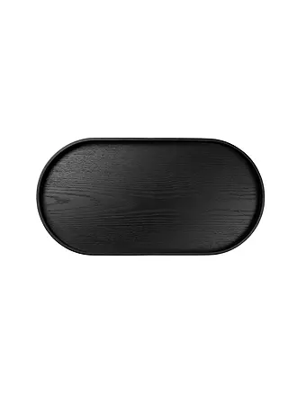 ASA SELECTION | Holztablett oval 35,5x16,5cm Schwarz | schwarz