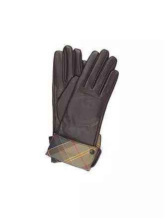 BARBOUR | Lederhandschuhe  LADY JANE | braun