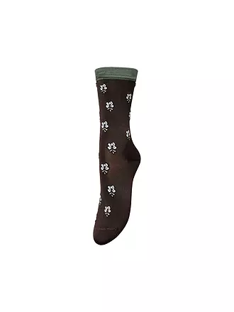 BECKSÖNDERGAARD | Damen Socken LEAVY VISCA Cement Beige | braun