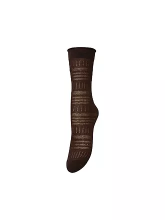 BECKSÖNDERGAARD | Damen Socken LUCRETIA Dark Beige Melange | braun