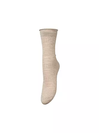 BECKSÖNDERGAARD | Damen Socken LUCRETIA Eggnog of White | beige