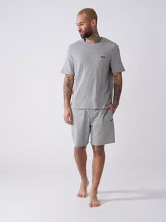 BOSS | Pyjamahose - Shorts | grau