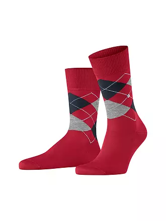 BURLINGTON |  Herren Socken MANCHESTER dark rock | rot