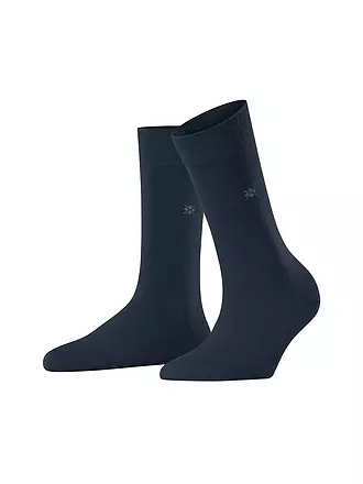 BURLINGTON | Damen Socken BLOOMSBURY 36-41 black | dunkelblau