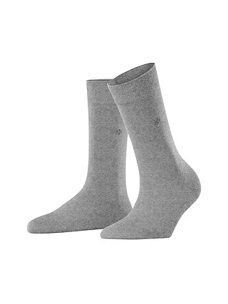 BURLINGTON | Damen Socken BLOOMSBURY 36-41 cactus | hellgrau