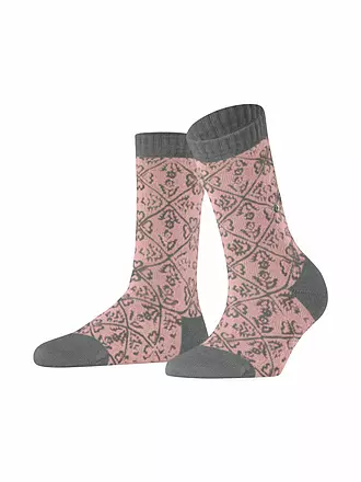 BURLINGTON | Damen Socken COTTAGE KNIT 36-41 carbon melange | rosa