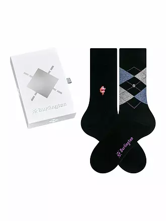 BURLINGTON | Damen Socken Geschenkebox 2er Pkg 36-41 EVERYDAY X-MAS BOX sortiment | schwarz