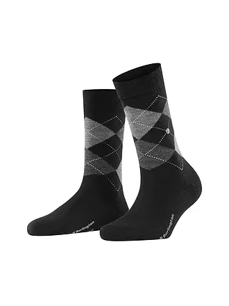 BURLINGTON | Damen Socken MARYLEBONE 36-41 asphalt mel | schwarz