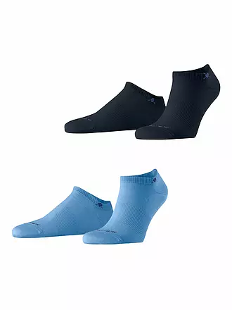 BURLINGTON | Herren Sneaker Socken EVERYDAY 2-er Pkg. 40-46 black | blau