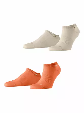 BURLINGTON | Herren Sneaker Socken EVERYDAY 2-er Pkg. 40-46 black | orange