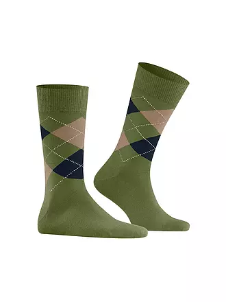 BURLINGTON | Herren Socken EDINBURGH 40-46 black | olive