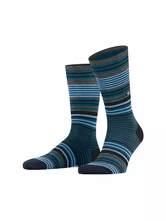 BURLINGTON | Herren Socken STRIPE 40-46 black | blau