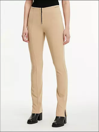 CALVIN KLEIN JEANS | Highwaist Hose Slim Fit | beige