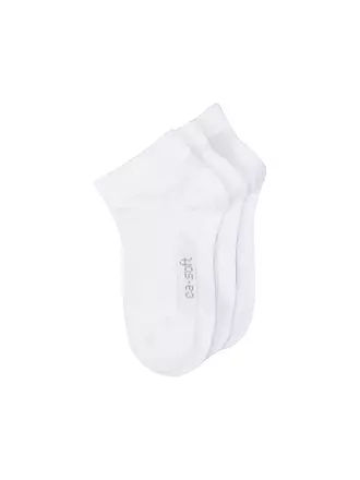 CAMANO | Jungen Sneakersocken 3er Pkg QUARTER katydid | weiss