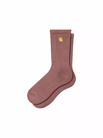 CARHARTT WIP | Socken CHASE dusty pink / gold | weiss