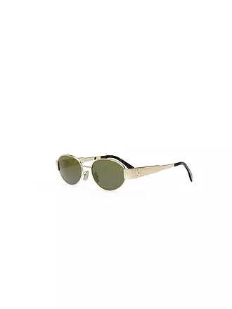 CELINE | Metal Triomphe goldene ovale Sonnenbrille | 