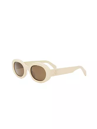 CELINE | Triomphe weisse ovale Sonnenbrille | 