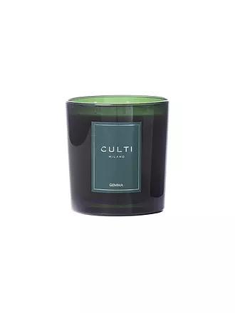 CULTI | Weihnachtskerze 550g groß GEMMA Grün | dunkelrot