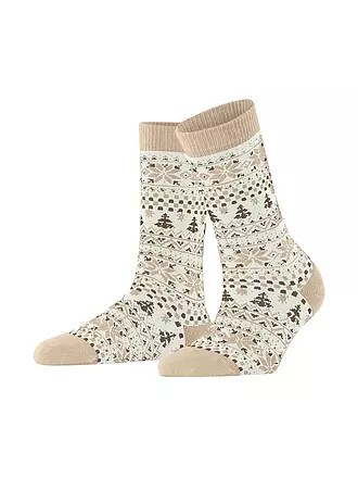 FALKE | Damen Socken COUNTRY CALLING blue iris | creme