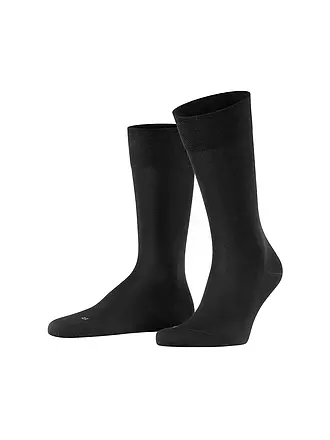 FALKE | Herren Socken SENSITIVE MALAGA silk | schwarz