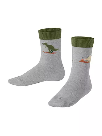 FALKE | Jungen Socken DINOSAURS light jeans | grau