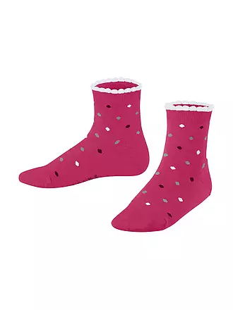 FALKE | Kinder Socken MULTIDOT fuchsia | hellgrau