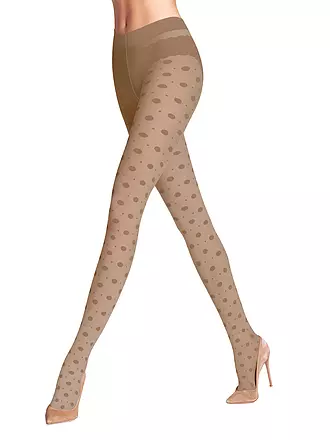 FALKE | Modestrumpfhose SNOW DOT black | beige