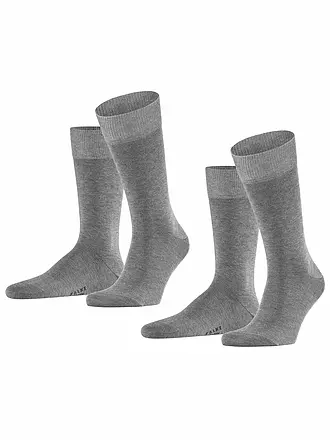 FALKE | Socken 2er Pkg HAPPY dark brown | grau