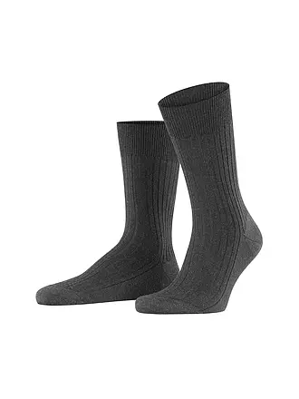 FALKE | Socken BRISTOL PURE anthracite mel. | schwarz