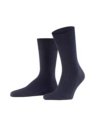 FALKE | Socken BRISTOL PURE anthracite mel. | blau