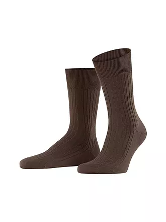 FALKE | Socken BRISTOL PURE anthracite mel. | braun