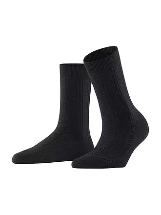 FALKE | Socken NEEDLEPOINT black | creme