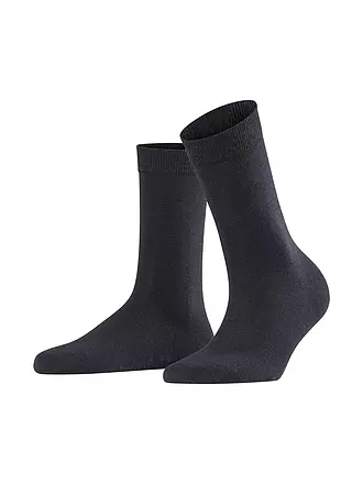 FALKE | Socken Soft Merino anthrazit | blau