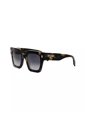 FENDI | FENDI Roma Havana eckige Sonnenbrille | schwarz