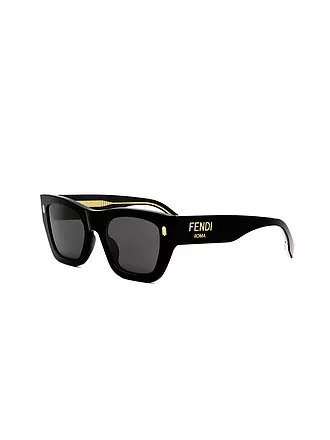 FENDI | FENDI Roma braune eckige Sonnenbrille | schwarz