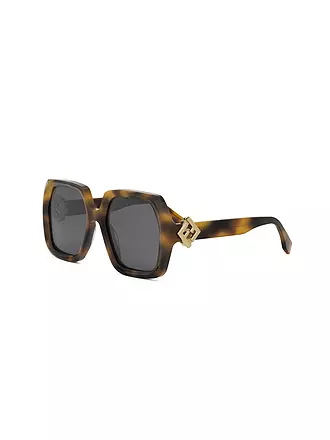 FENDI | FF Diamonds havanabraune eckige Sonnenbrille | olive