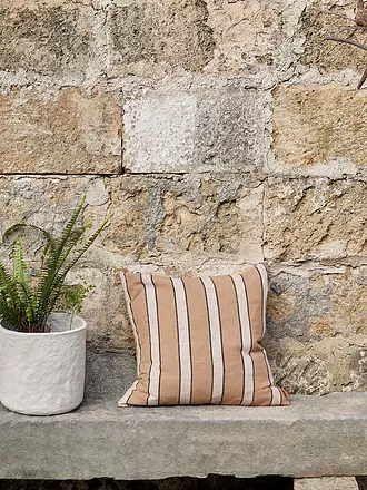 FERM LIVING | Brown-Cotton-Kissen Stripe  | 