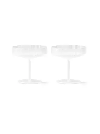 FERM LIVING | Champagnerschalen 2er Set RIPPLE Forest | 