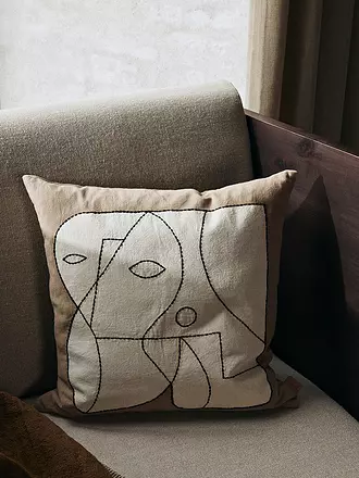 FERM LIVING | Kissen FIGURE CUSHION 50x50 Taupe White | camel