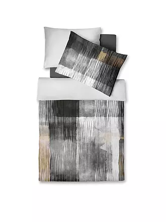 FLEURESSE | Satin Bettwäsche MODERN ART 70x90cm/140x200cm Silver | grau