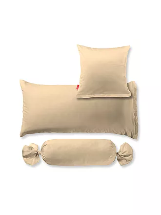 FLEURESSE | Satin Nackenrollenbezug Royal Uni 15x40cm Anthrazit | beige