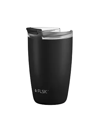 FLSK | Isolierbecher - Thermosbecher CUP Coffee to go-Becher 0,35l Black | dunkelrot