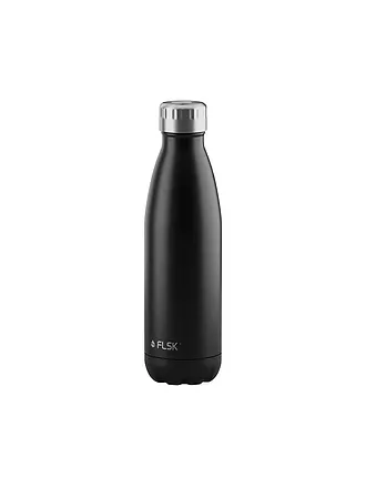 FLSK | Isolierflasche - Thermosflasche 0,5l Edelstahl White | schwarz